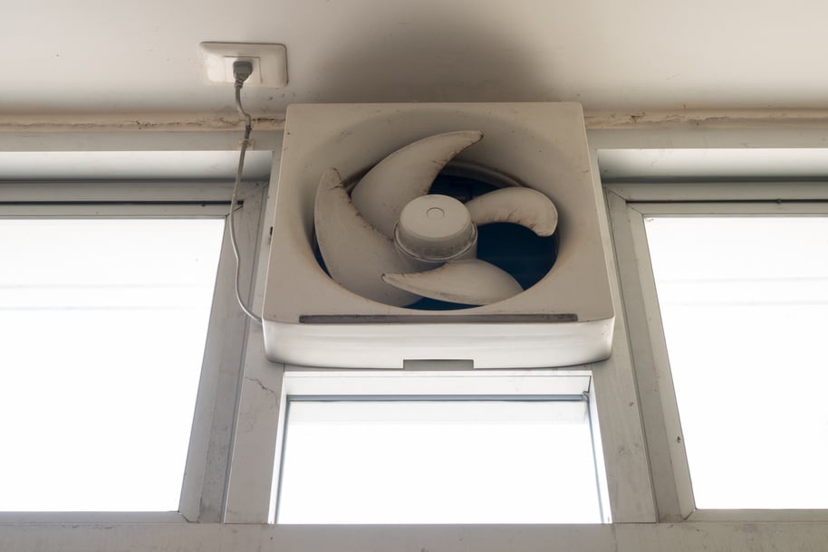 White ventilation fan